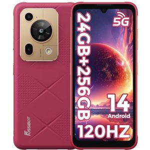 Rugged 5G Smartphone met 6,88 inch HD+ Scherm, Android 14, 24 GB RAM, 256 GB Opslag en 7150 mAh Batterij