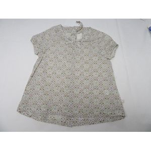 noukie's , meisje, blouse , korte mouw , bloempje , groen / paars , 4 jaar 104