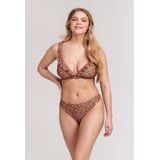 Shiwi - BOBBY - Bikini - Neongeel Lichtroze Roestrood Zwart - Triangel