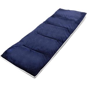 XL campingbed, veldbedonderlegger, 190 x 75 cm, martrat voor veldbed, inklapbaar, zacht en goed isolerende katoenen matras met hoogwaardige polyestervulling, marineblauw