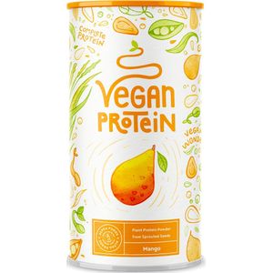 Alpha Foods Vegan Proteine poeder - Eiwitpoeder goed als maaltijdshake of ontbijtshake, Plantaardige Proteine Shake van zonnebloempitten, lijnzaad, amaranth, pompoenzaad, erwten en gekiemde rijst, 600 gram voor 40 shakes of porties, met Mango smaak