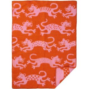 Klippan wollen wiegdeken - ranje/roze- Jump -65-90 cm - 100% lamswol