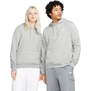 Nike sportswear club fleece pullover hoodie in de kleur grijs.