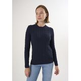 Felix Hardy - Kabelgebreide Trui - Navy - 100% Katoen