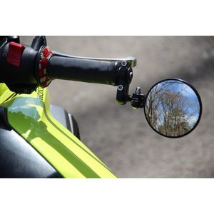 Bar End spiegels verstelbaar - Stuur Spiegels inklapbaar - Universele spiegels motor / scooter - Cadeau motor