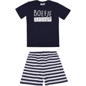 Fun2Wear - Boefje Shortama Baby | Donker Marine - Katoen - Maat 62