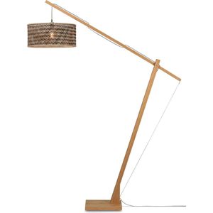 GOOD&MOJO Vloerlamp Java - Bamboe/Zwart - 175x50x207cm - Modern - Staande lamp voor Woonkamer - Slaapkamer
