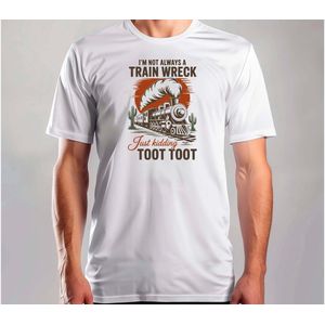 Train Wreck Toot Toot - T Shirt - Funny - Sarcasm - Sarcastic - DarkHumor - Grappig - Sarcasme - Sarcastisch - DrogeHumor