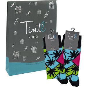 Tintl socks geschenkset unisex sokken | Twinning - Palmtrees (maat 36-40 & 41-46)