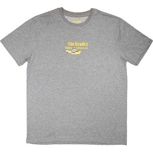 The Beatles - Yellow Submarine Mini Sub & Logo Heren T-shirt - L - Grijs