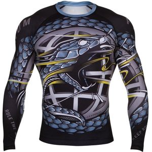 Venum RTW Rashguard L/S Zwart Blauw - L