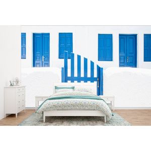 Architectuur - Hek - Wit - Blauw - Deuren - Behangpapier