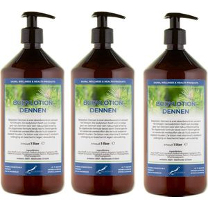 Bodylotion Dennen 1 Liter - met gratis pompje - set van 3 stuks