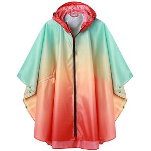 Ibenzoa® Waterdichte Regenponcho Jas Volwassenen met Capuchon, Opvouwbaar