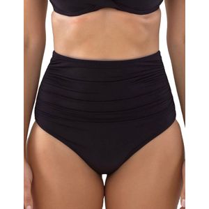 Vivisence Dames Bikinibroekje Met Hoge Tailleband Zwempak Klassiek Patroonloos Strandkleding 3011, Zwart,42