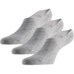 Apollo - Bamboe Footies - Badstof zool - Grijs - Maat 35/38 - Naadloze sokken - Footies dames - sneakersokken - Bamboe