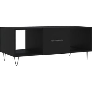 vidaXL - Salontafel - 102x50x40 - cm - bewerkt - hout - zwart