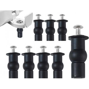 8stuks - Universele Scharnieren voor Toiletbril - Toiletbrilscharnieren - Wc Bril Onderdelen - Bevestigingsset Toiletbrilinstallatie - WC-bril bevestiging - Scharnier Vervangset - Bevestigingsgarnituur Closetzitting