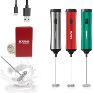 Elektrische melkopschuimer Mixer Mini Krachtig Automatische garde voor cocktails Kleine mixer Latte Handopschuimer Roestvrij staal Koffie Roerstaaf Hand garde Koffie geschenken accessoires - Melkopschuimer - Koffieaccessoires