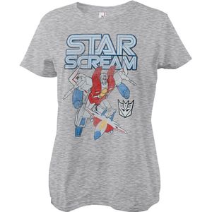 Transformers Starscream Washed Girly Tee Damen T-Shirt Heathergrey-S