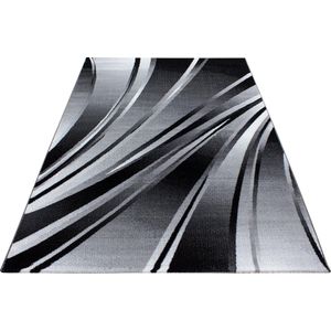 Modern laagpolig vloerkleed Parma - zwart 9210 - 200x290 cm