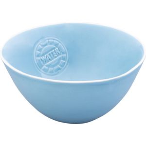 Bowls and Dishes WateR Slakoms-sSaladekoms-sSaladeschaals-sAardewerk Schaal hoog 26 cm IJsblauw