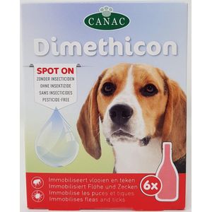 Canac anti vlooiendruppels met Dimethicon - 6 Pipetten