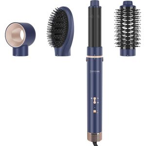 5-in-1 Haardroger en Warmluchtborstel Set - Creëer Volume en Krullen met Ionenverzorging
