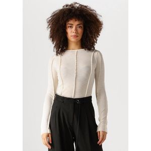 EDITED Halima Top Tops & T-shirts Dames - Shirt - Ecru - Maat 42