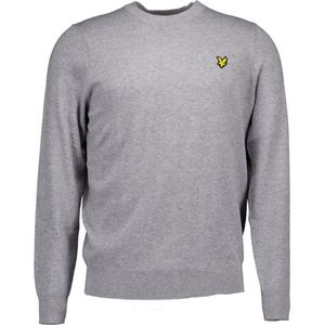 Lyle & Scott Cotton merino crew neck jumper - Mid Grey Marl