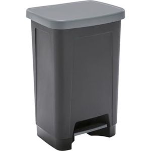 Afvalbak 50 liter - Pedaalemmer 50 liter - Afvalemmer 50 liter - ‎40 x 33 x 57 cm - Zwart