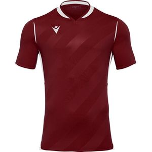 Macron Kimah Shirt Korte Mouw Heren - Bordeaux / Wit | Maat: L