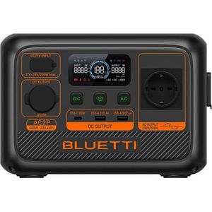 Bluetti & Voltero - Zonnepaneel set - AC2P 234Wh LiFePo4 Power Station - S120 120W zonnepaneel - Voor camperen, thuisbatterij, black-out, reizen, stroomuitval