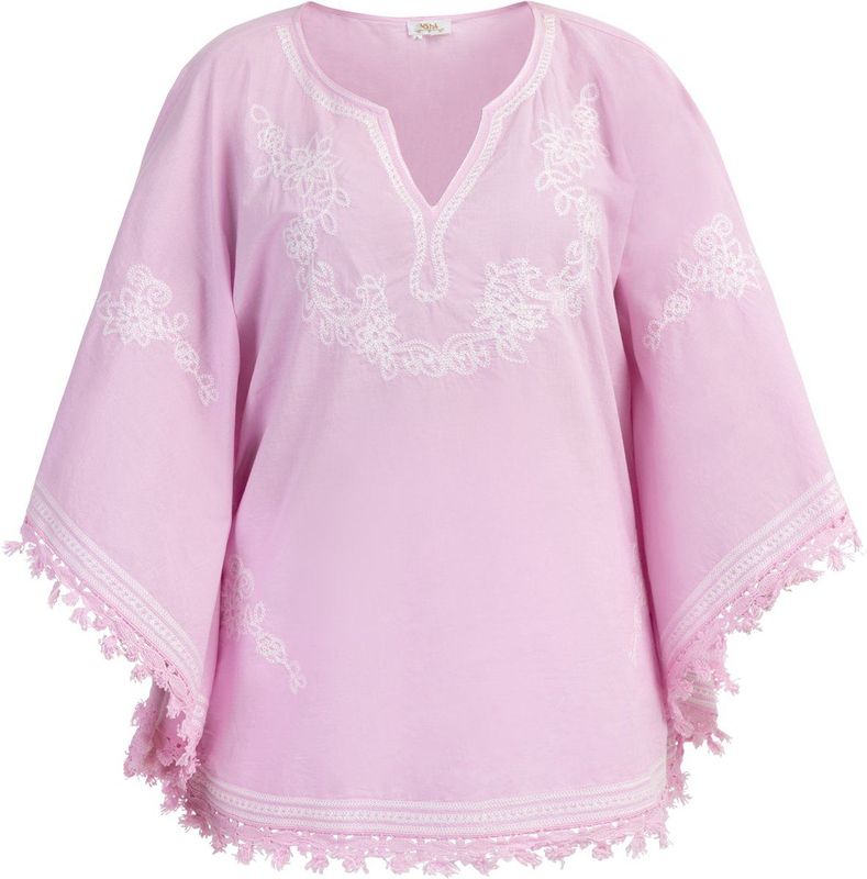 usha - Poncho - Katoen - Boho - V-Ausschnitt