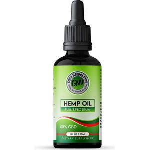 Good Nature Vibe CBD olie Full spectrum 40% 30ML - 100% Natuurlijke CBD-olie kopen zonder THC - Bevat ook CBG, CBN, CBC en natuurlijke terpenen - MCT olie voor maximale opname door het lichaam - Op basis van vezelhennep geen Cannabis - Hoge kwaliteit