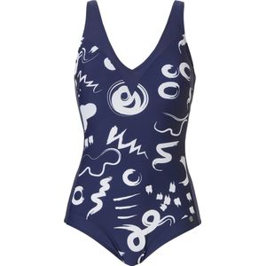 Dames badpak Pastunette Ocean Waves - Blauw - maat - 40