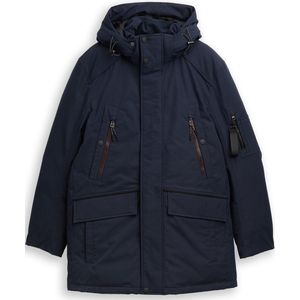 Tom Tailor - Functionele Jas - Sky Captain Blue - Met Capuchon - Ritssluiting