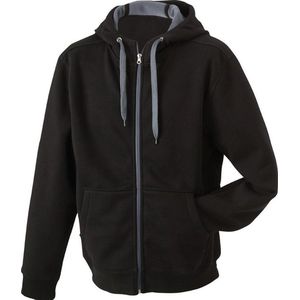 James and Nicholson Heren Dubbelgewichtjasje (Zwart/Koolstof Grijs)