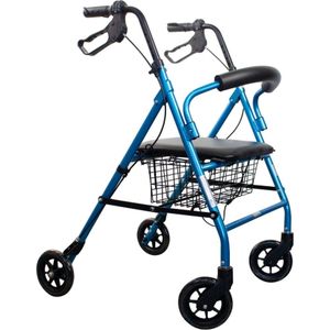 Clinicalfy Turia - Rollator - Opvouwbaar - Handremmen - 4 wielen - Zitting en rugleuning