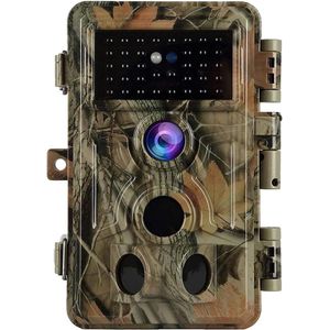 Wildlife Camera Nachtzicht Beweging Geactiveerd 32MP 1296P IP66 Waterdichte Trail Camera's 940nm Geen Glow IR LEDs - 0.1s Trigger Time Wildcamera