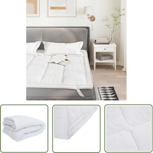 The Living Store Matrasbeschermer 200x220 cm wit - Matrasbeschermer - Matrashoezen - Matras Hoes - Bedlinnen - Dekbedovertrek