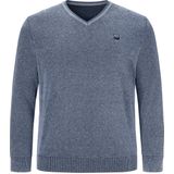 Jan Vanderstorm - KEIMO - Trui - Blauw - Dubbel Gebreid - V-hals