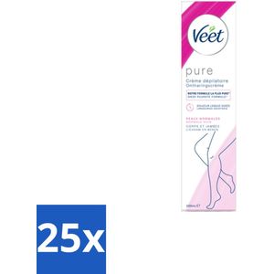 Veet Ontharingscrème Pure Normale Huid 100 ml - Bulkverpakking - 25 stuks