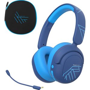 PowerLocus Lion - Kinder Koptelefoon Draadloos - Blauw - Actieve Ruisonderdrukking