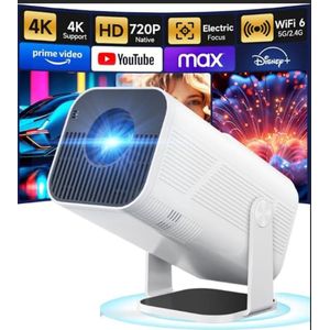Azomor® Draagbare mini-projector met Android, 4K-ondersteuning en Bluetooth