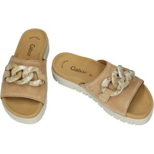 Gabor -Dames - beige - slippers & muiltjes - maat 40