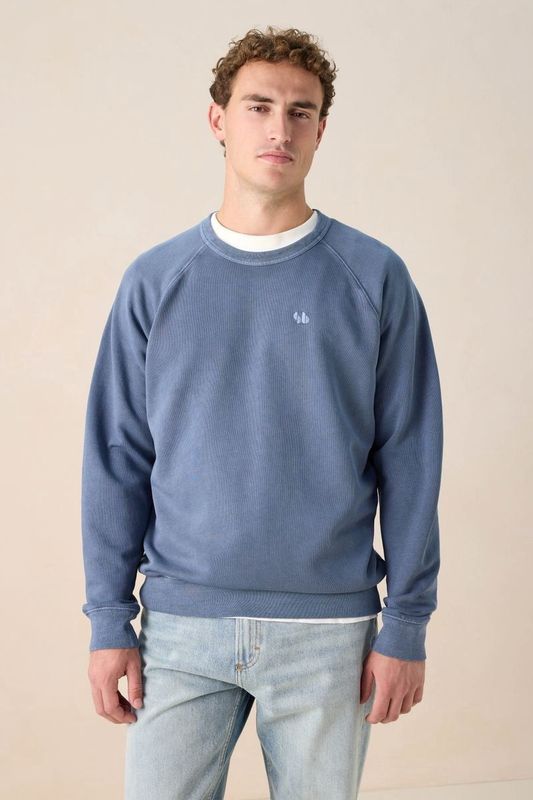 Sissy-Boy - Donkerblauwe Sweater - Katoen - Lange Mouwen - Raglanmodel