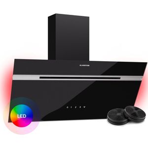 Klarstein Alina Afzuigkap - 80cm Afzuigkap, 600 m³/h Luchtstroom, A-Energie-efficiëntie, Touch Control, LED-verlichting, Stil 69 dB, Afvoer & Recirculatie, Zwart