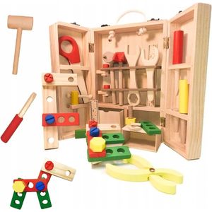 Ariko Houten Gereedschapkist - Speelgoed Klussen Voor Kinderen - Werkbank speelgoed