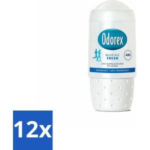 Odorex - Deodorant Roller - Marine Fresh - Verfrissende Bescherming - 50 ml - Voordeelverpakking - 12 stuks